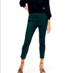 ZARA black & green skinny cigarette pant!